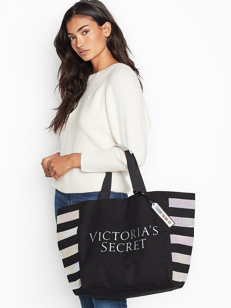 victoria's secret striped tote