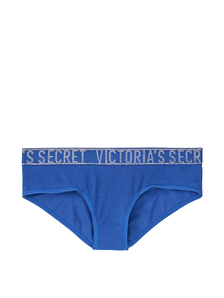 VictoriasSecret Stretch Cotton Shine Logo Hiphugger Panty. 1