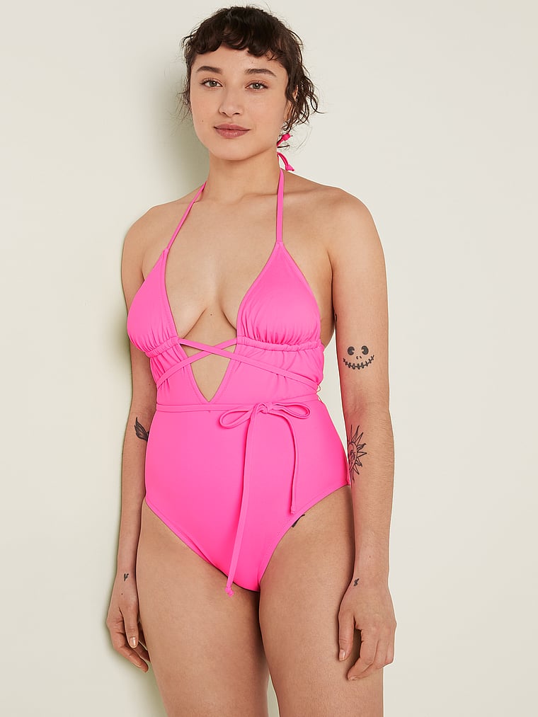 Triangle one hot sale piece swimsuit