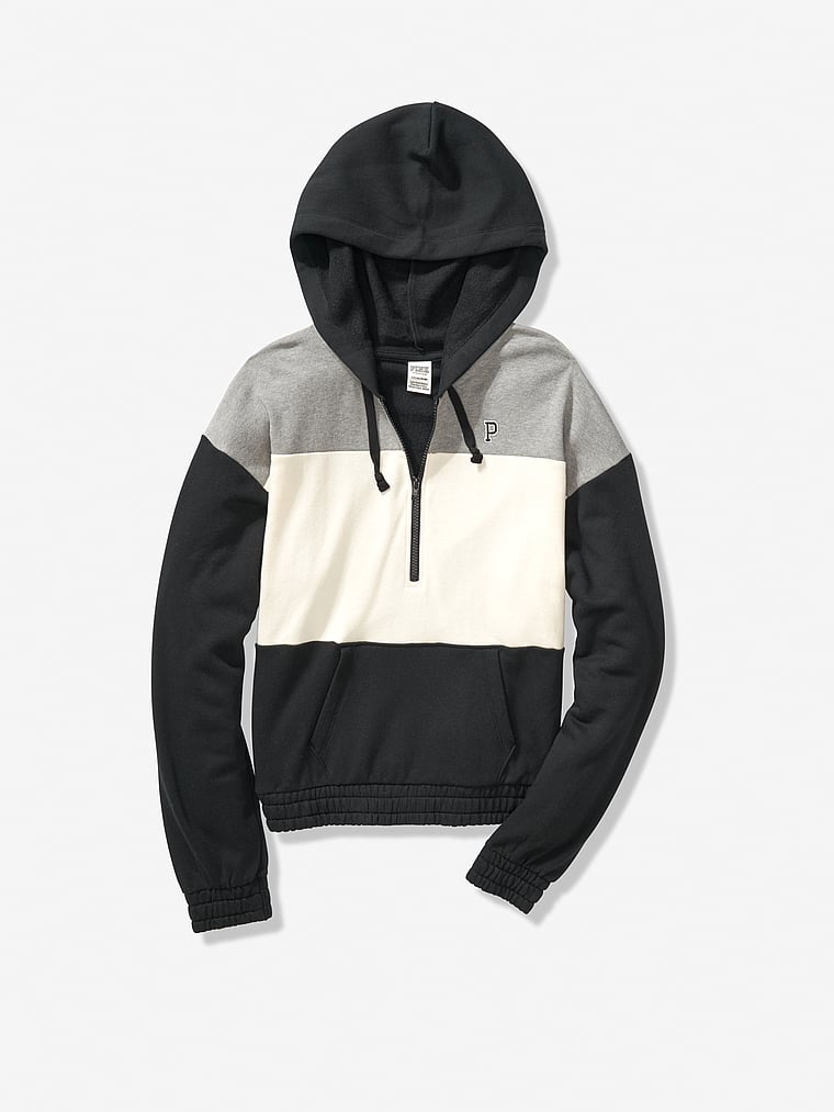 pink quarter zip hoodie