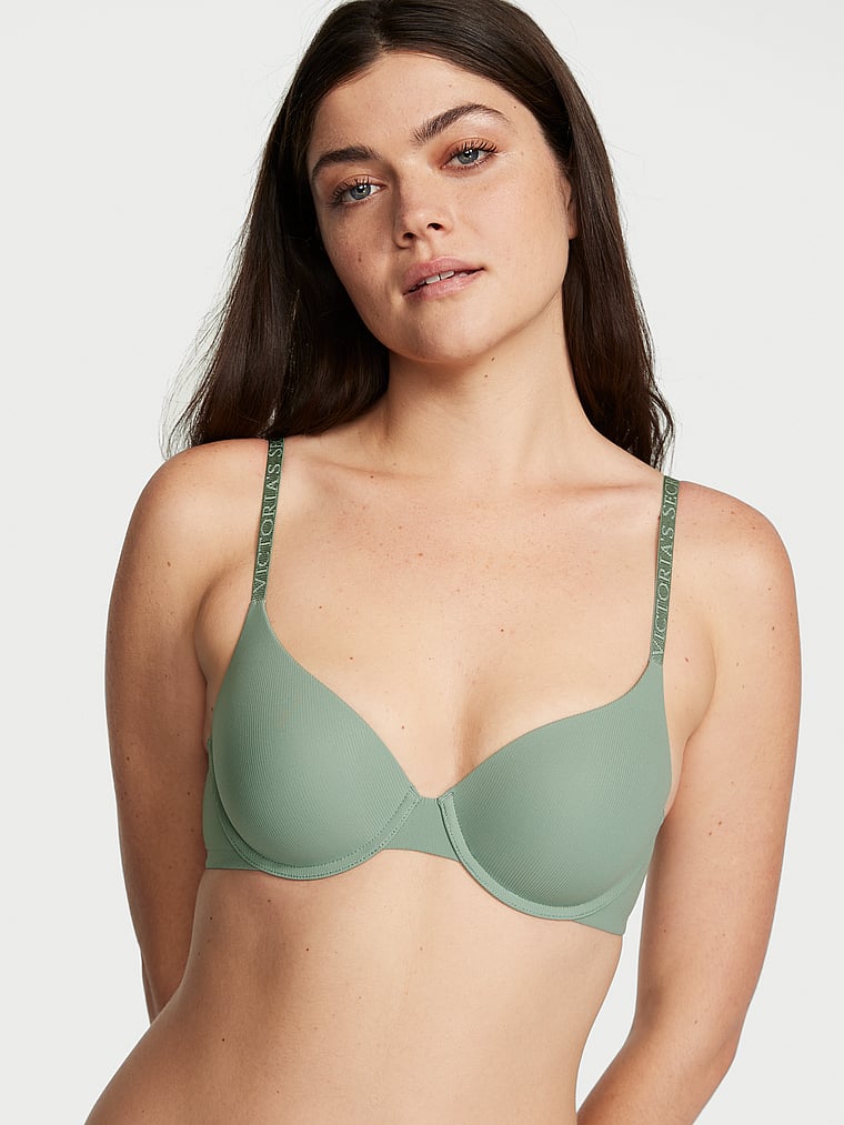 Victorias Secret VS Pink Army Green lace bralette underwire Small D-DD  FLAWLESS