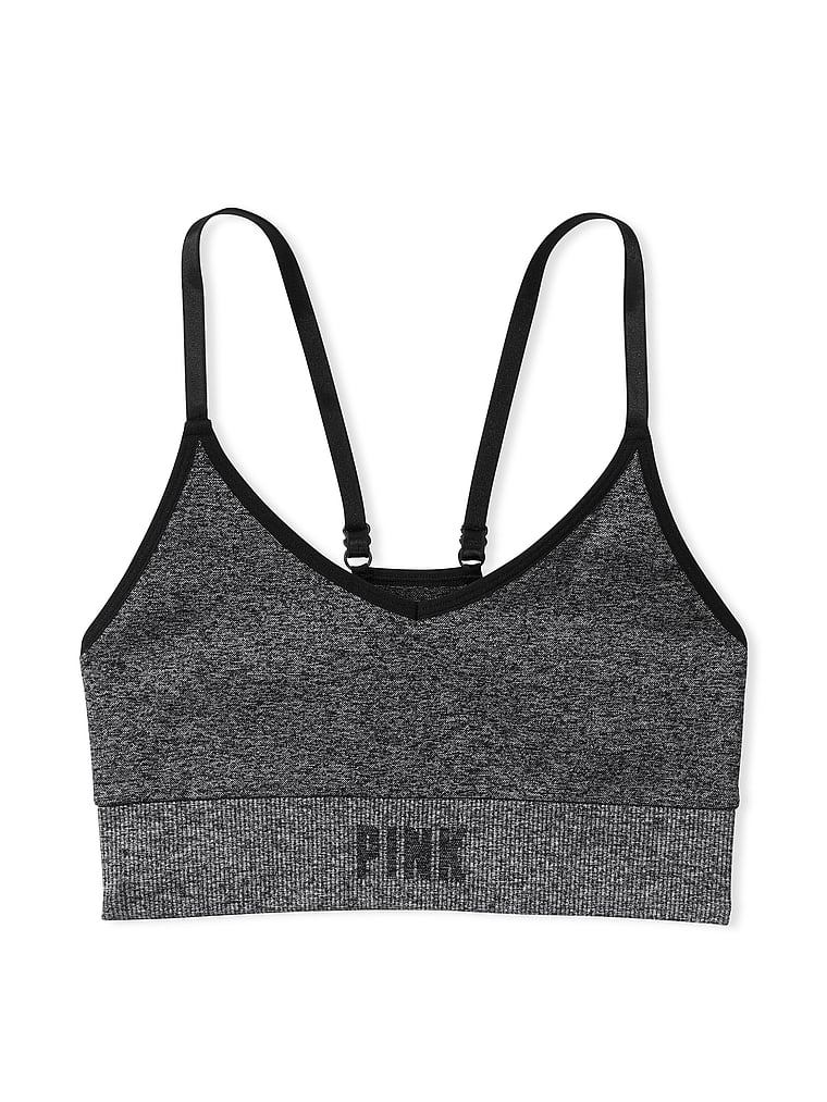 PINK Victoria Secret- Set of 2- Black & White Unlined Sport Bras