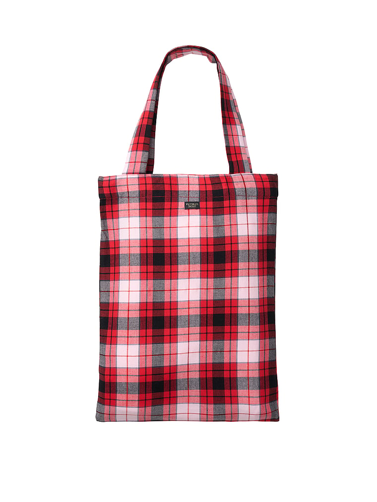 flannel tote bag