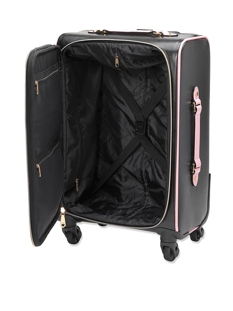 VictoriasSecret Signature Stripe Rolling Luggage. 3