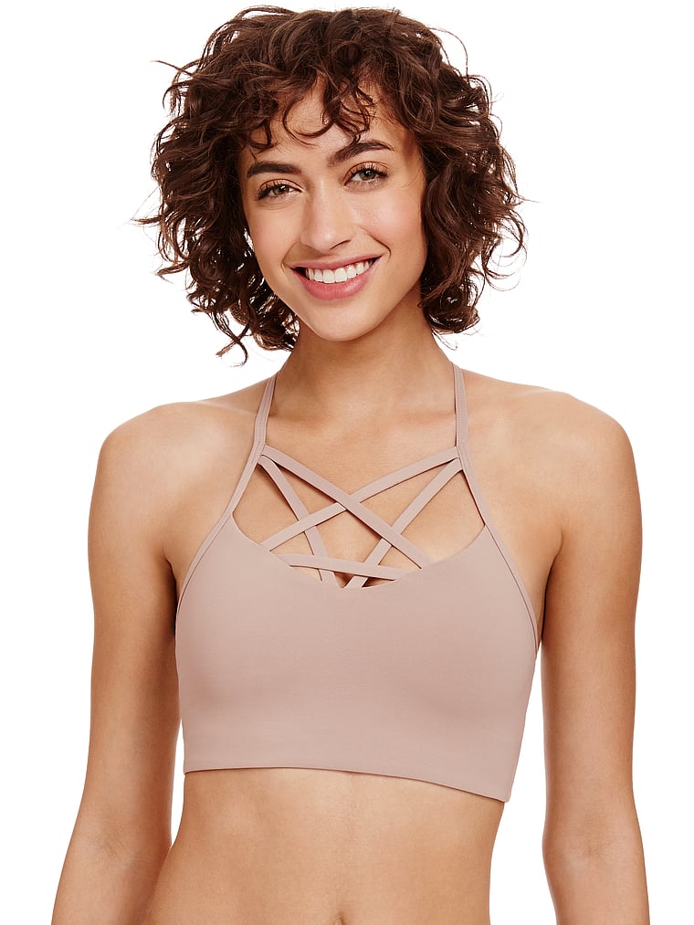 caged front sports bra