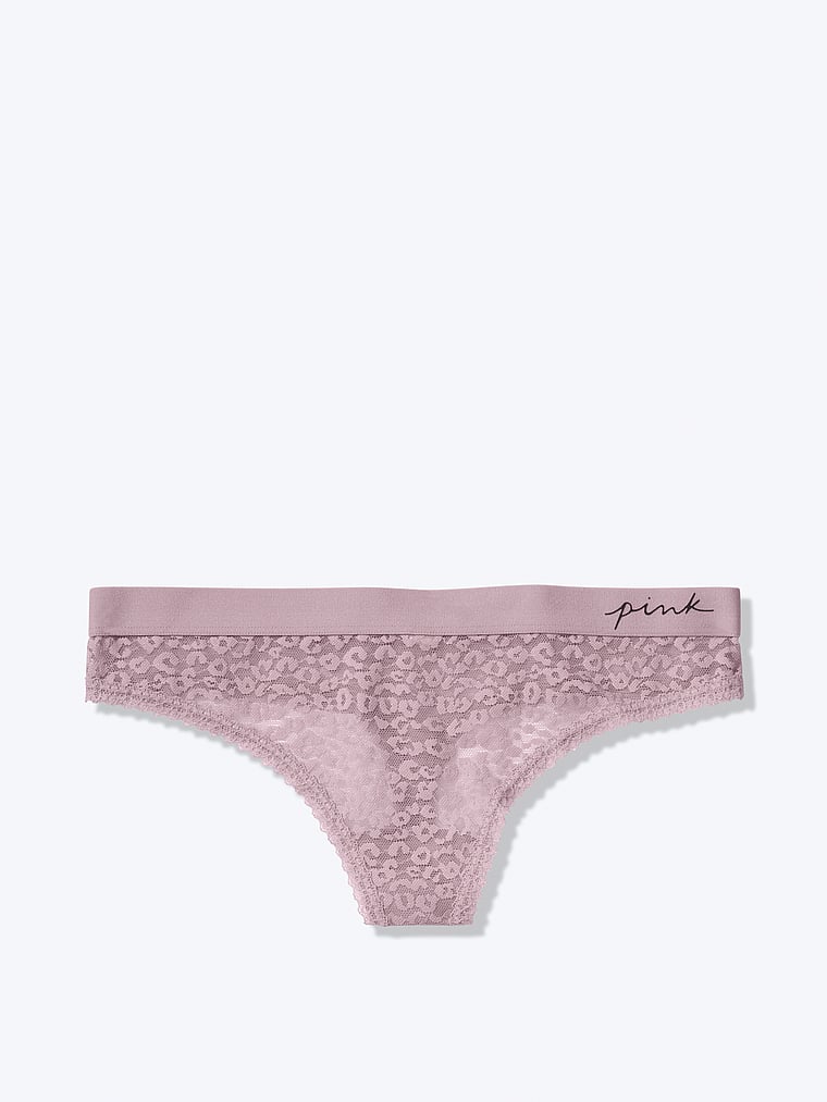 VictoriasSecret Lace Logo Thong. 1