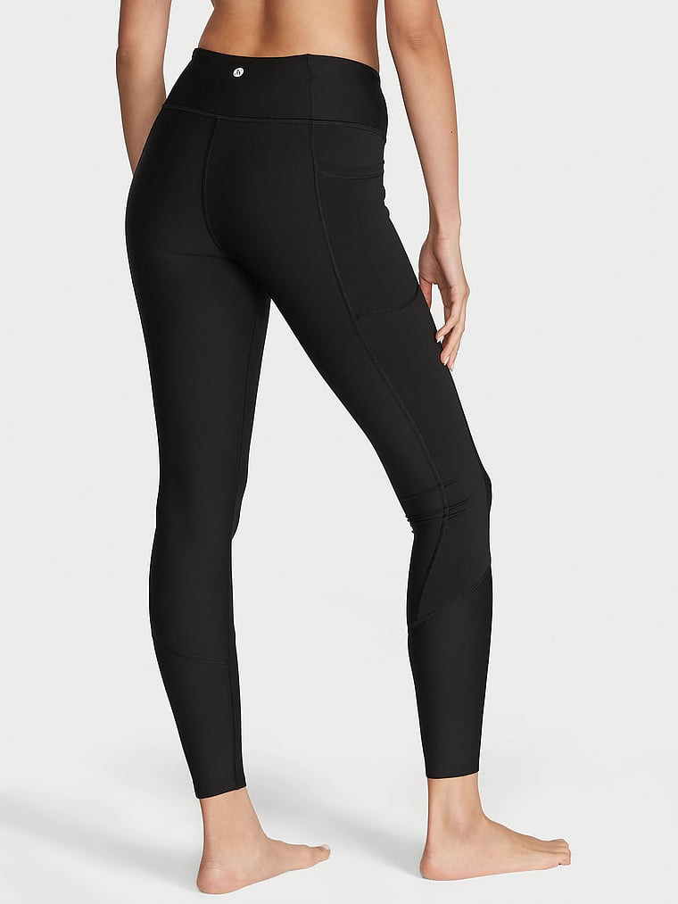 Victorias Secret KNOCKOUT BY VICTORIA SPORT Yoga Tight Black Pearl Mesh  Small 
