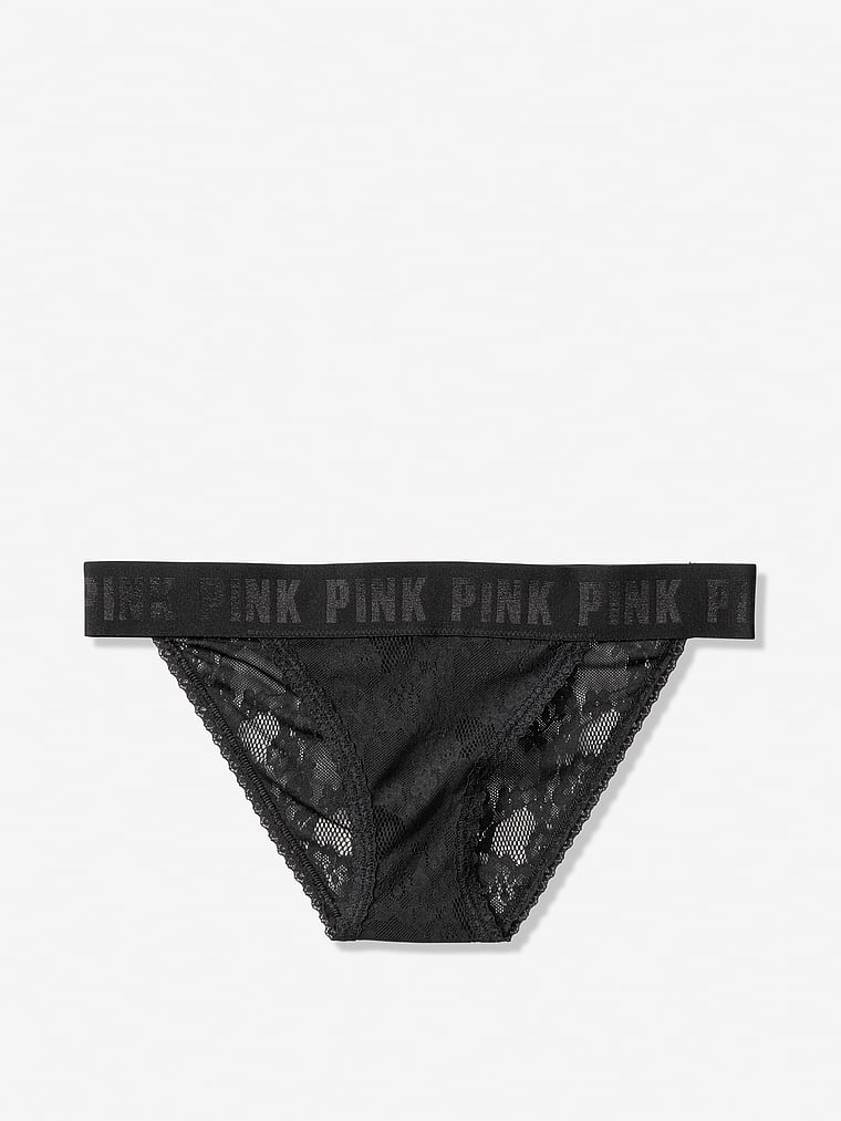 VictoriasSecret Logo Lace Bikini - 11157892-2ZUO