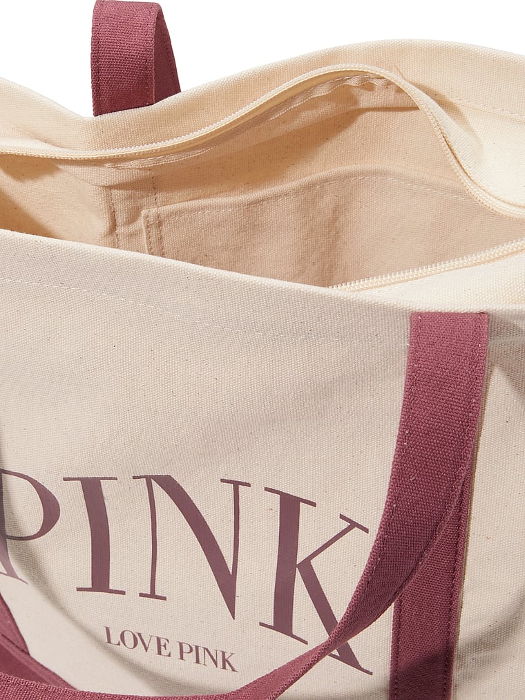 PINK Victoria's Secret, Bags, Nwt Pink Victorias Secret Oversized Canvas Tote  Bag