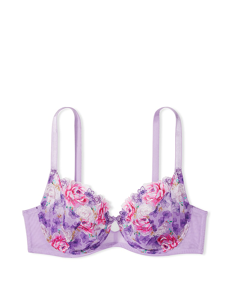 NWT Victoria's Secret Lavender Floral Embroidery Bra Top - Clothing
