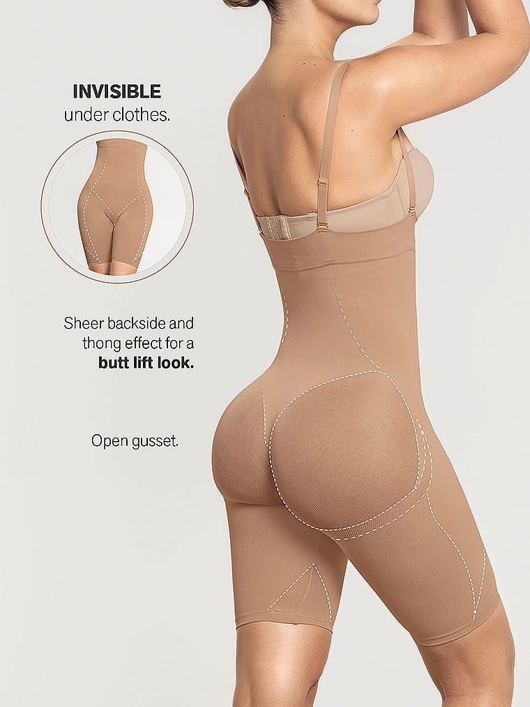 Shapewear For Women Seamless Gusset Opening With Hooks Open Bust
