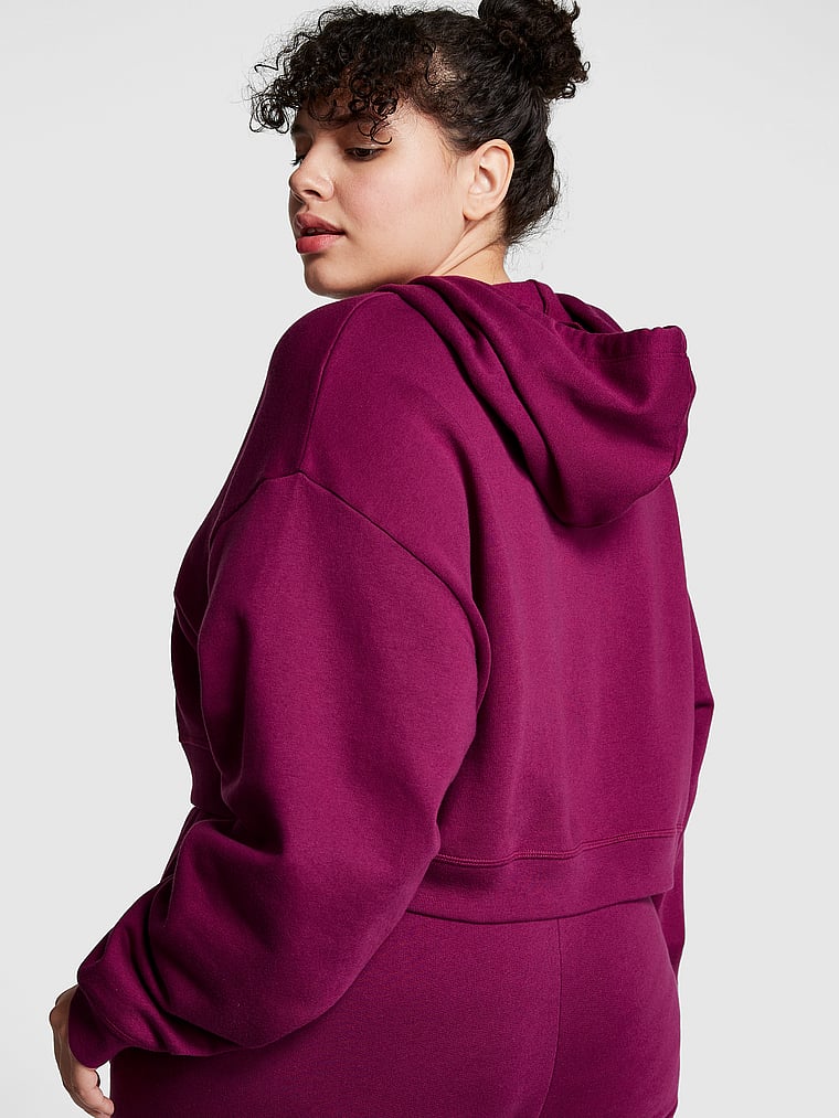 Pink cropped hoodie online victoria's secret