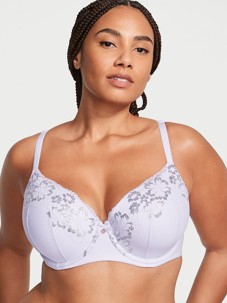 Victorias Secret Everyday Comfort T Shirt Demi Bra, Lace, Bras For Women,  Body By Victoria Collection, White