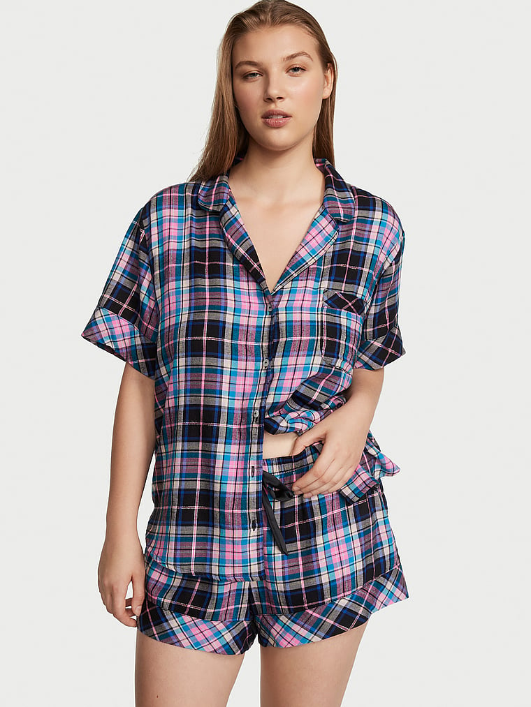 Flannel Short Pajama Set - Sleep & Lingerie - Victoria's Secret