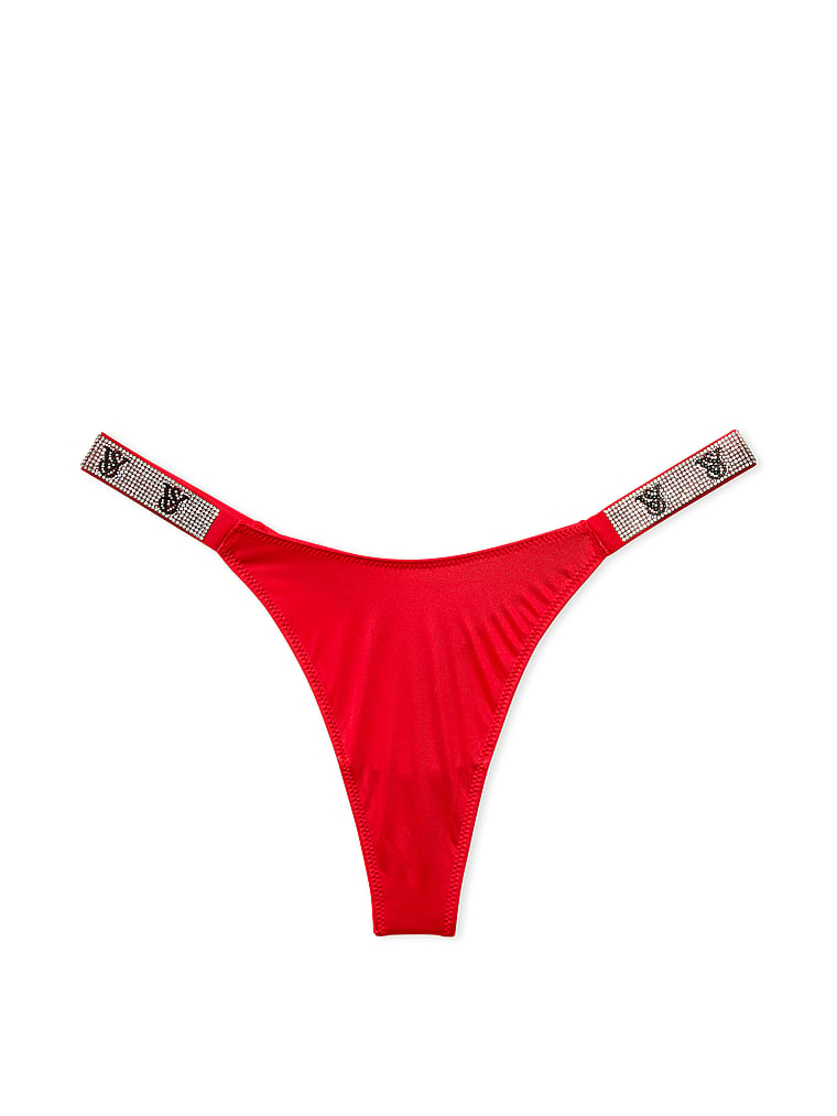 Victoria'S Secret Thongs  Very Sexy Lace Shine Strap Thong Panty Lipstick  Red - Womens · Clean Livin Life