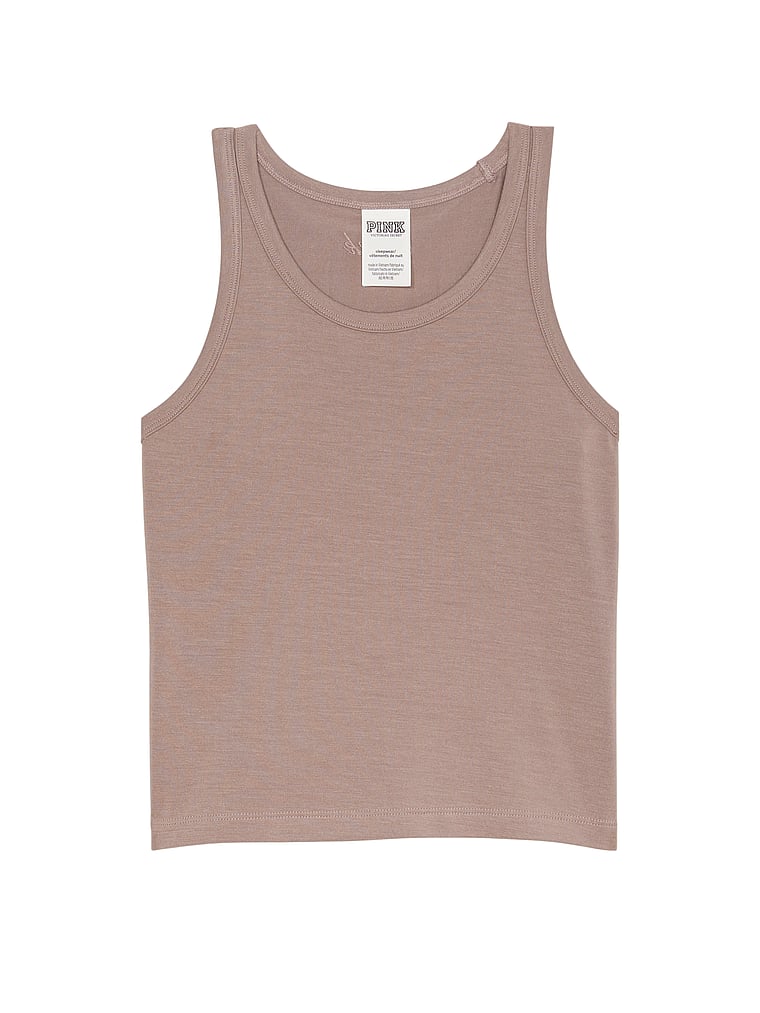 PINK Modal Sleep Tank Top, offModelFront, 4 of 4