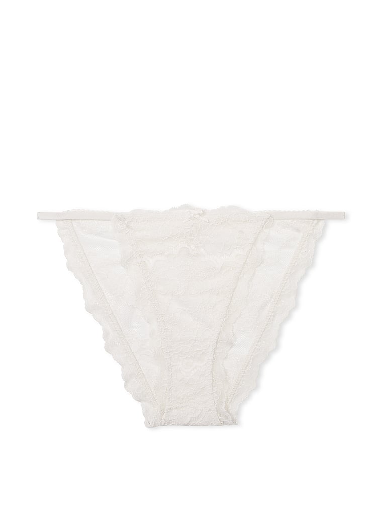 Pretty Secrets White Lace Trim Bikini Underwear