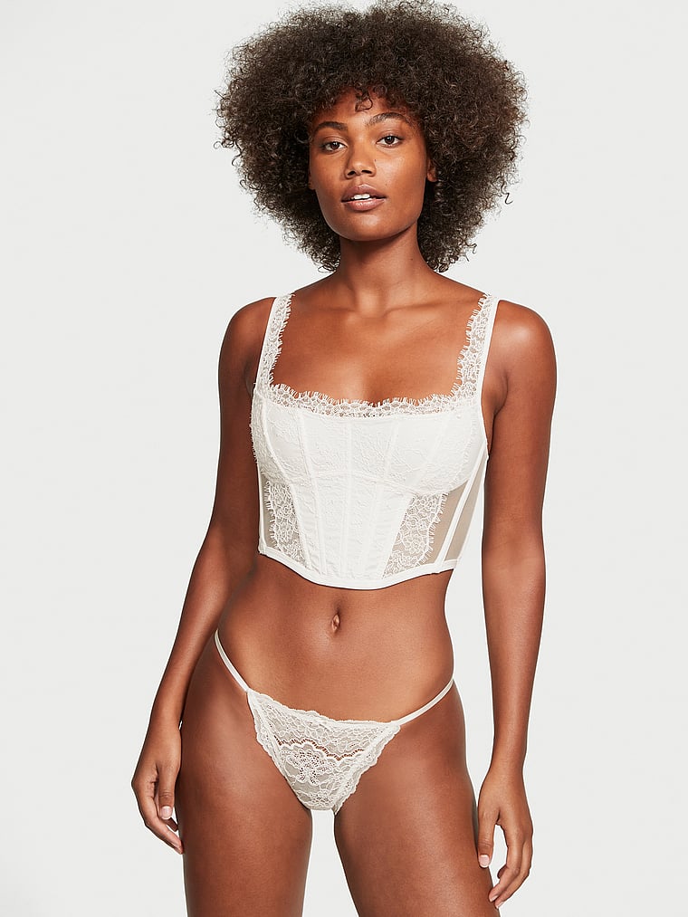 Victoria's Secret corset bra white lace size small