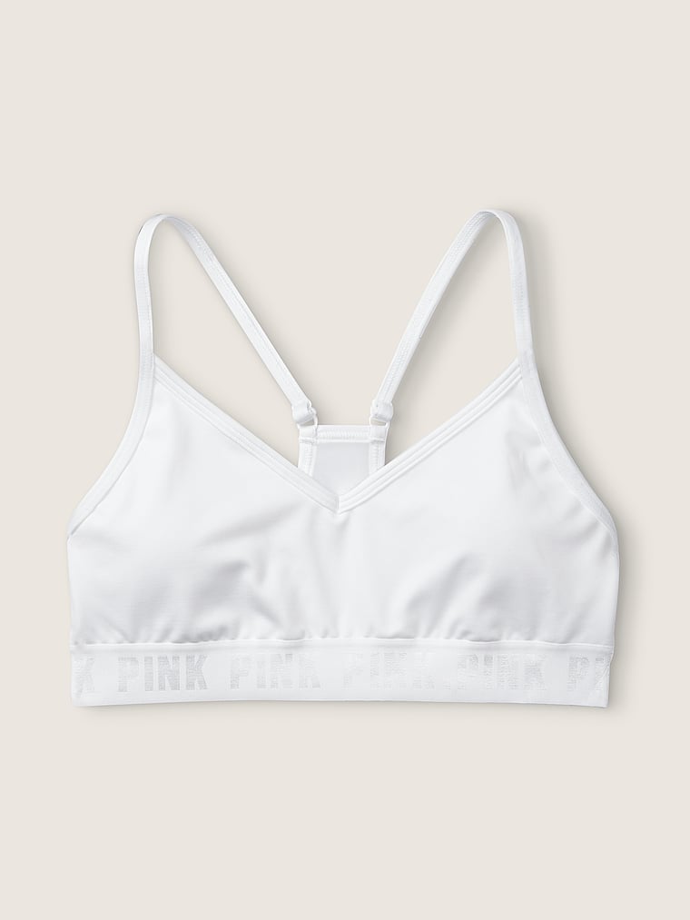 Victoria's Secret Pink Ultimate Unlined Light Support Logo Sport Bra  (Small, Black/White) : : Clothing, Shoes & Accessories