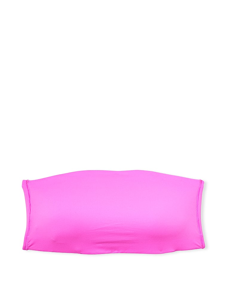 Victoria Secret PINK Bandeau Bra Medium Neon Yellow Solid Lace