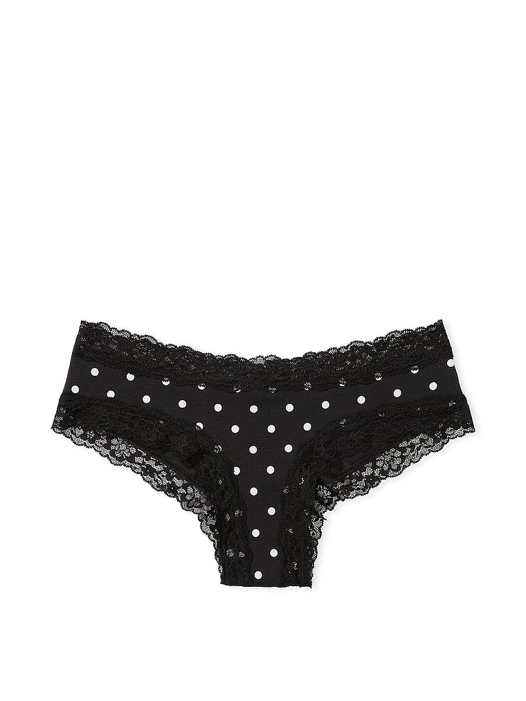 Buy Shimmer Lace-Waist Cotton Cheeky Panty Online