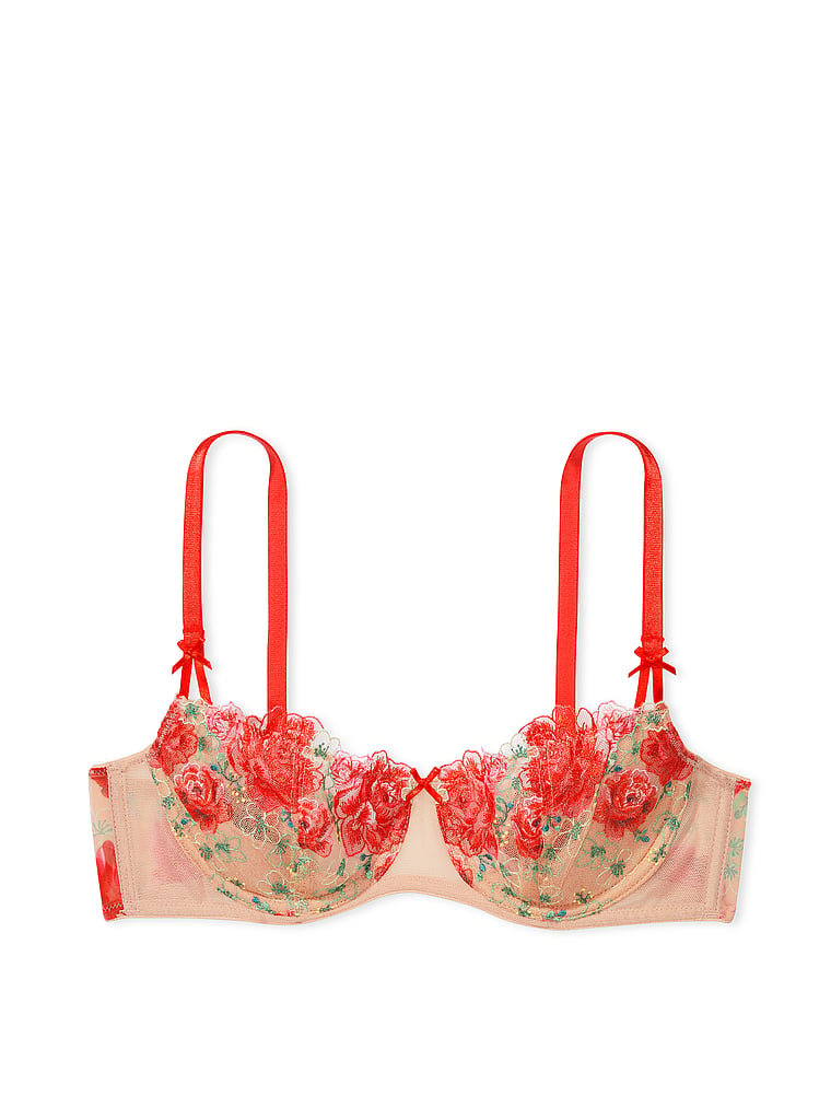 Buy Wicked Unlined Floral Embroidery Balconette Bra Online