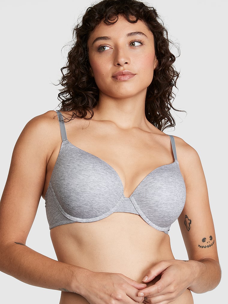 Calvin Klein Push-Up Bra, Color: Charcoal, Black and Grey, Size: 36B