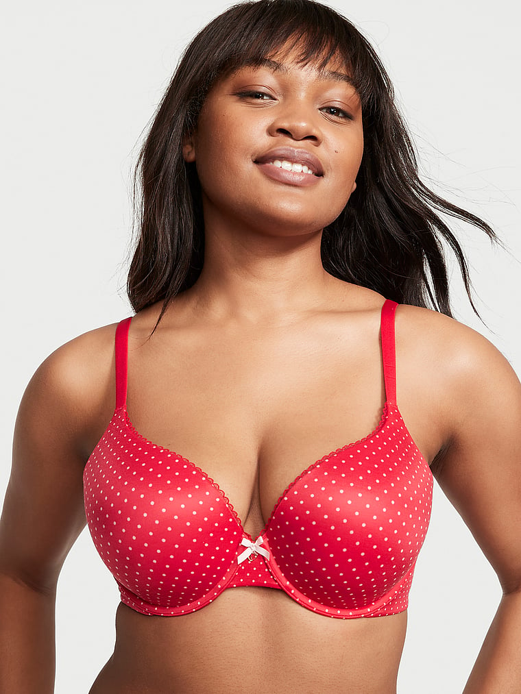 Victorias Secret Perfect Shape Push Up Bra, Full Coverage, Lace, Padded,  Bras For Women, Body By Victoria Collection, Pink