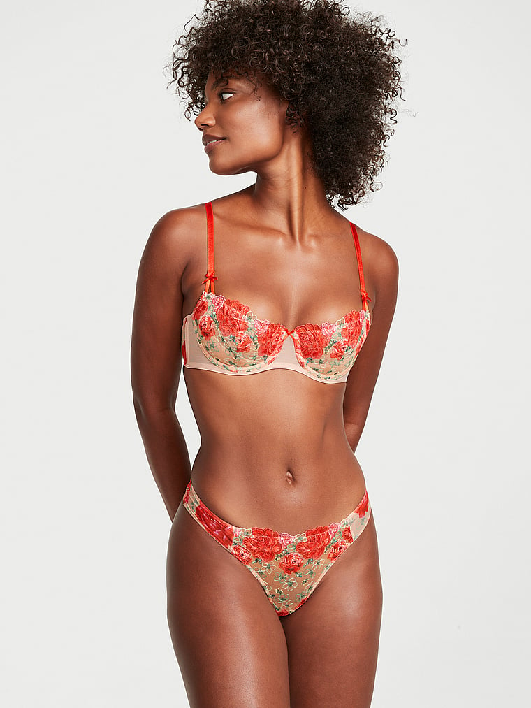 Victoria's Secret DREAM ANGELS Unlined EMBROIDERED Floral Bra
