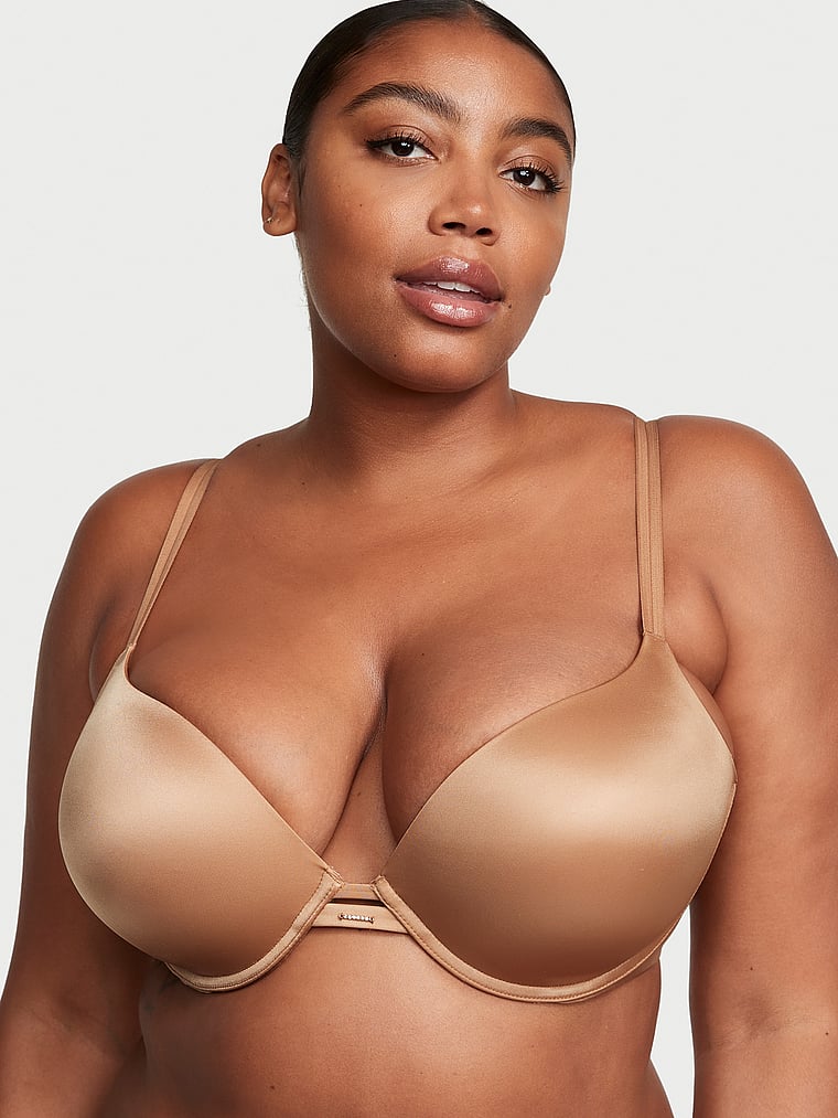 Victoria's Secret, Very Sexy Smooth Push-Up Bra, Toffee, onModelFront, 1 of 3 Brianna is 5'10" and wears 38DD (E) or Extra Large