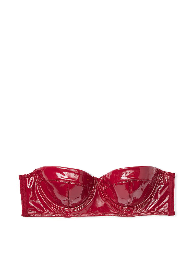 Victoria's Secret Faux Patent Leather Strapless Longline Balconette Bra, Shop the New Victoria's Secret Tour Collection Directly From