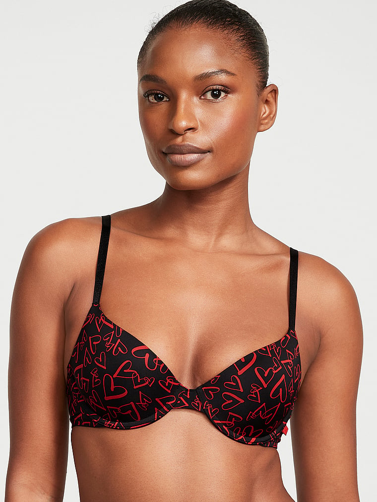 Victorias Secret Sexy Tee Demi Bra, Lightly Lined, Lace, Bras  For Women, Red