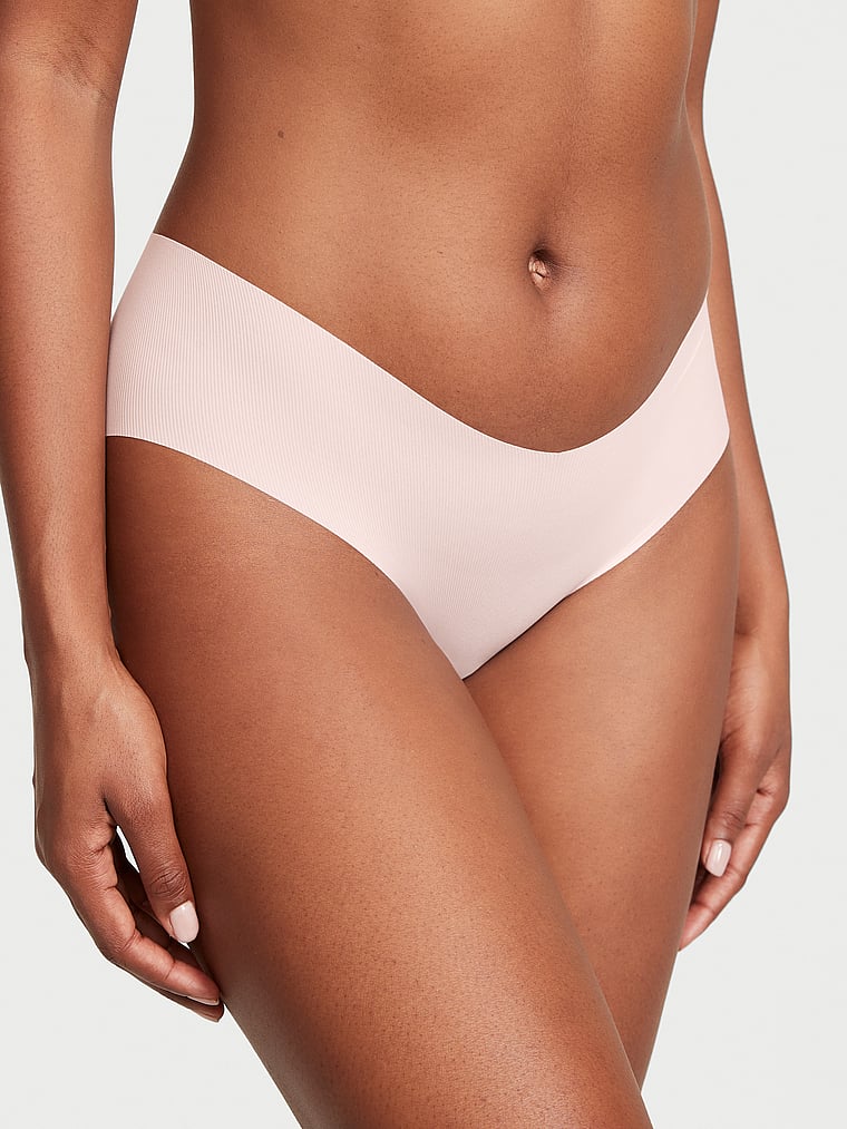 Victoria's Secret No-Show Hipster Hiphugger Panty, Small, Black/Nude