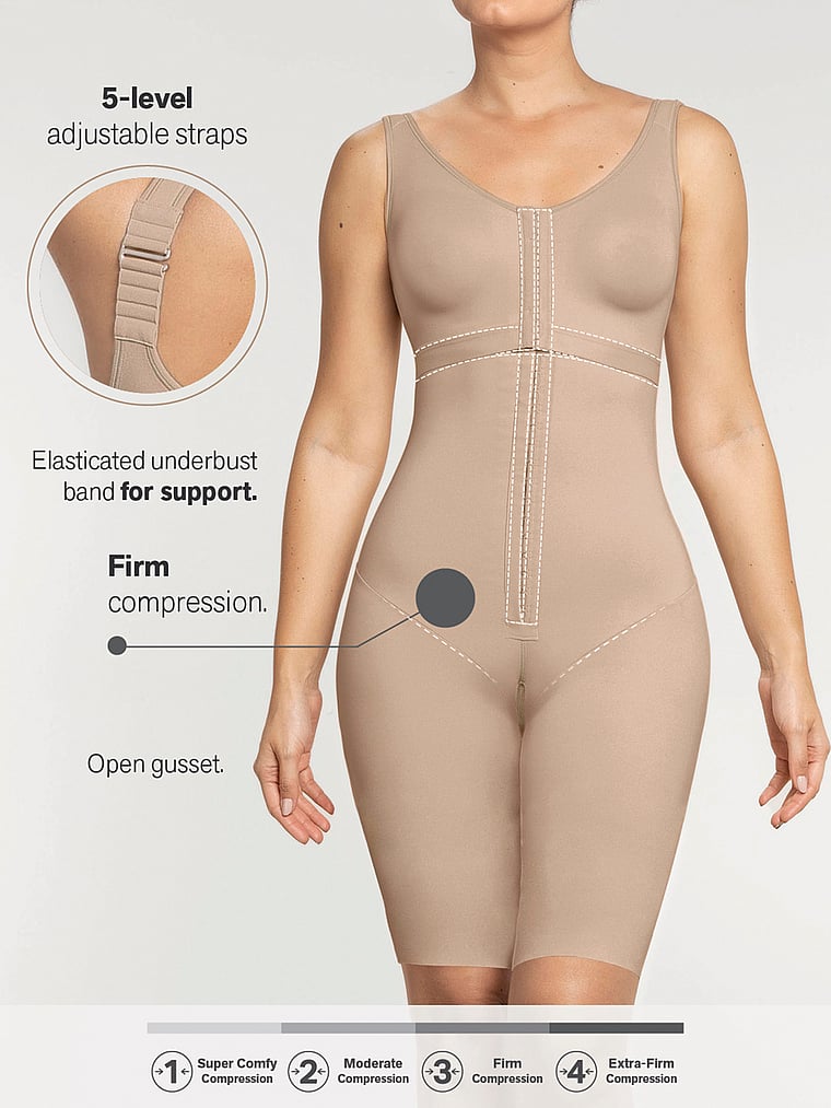 Women's Strapless Breast Lifting Bodysuit Gusset Opening With