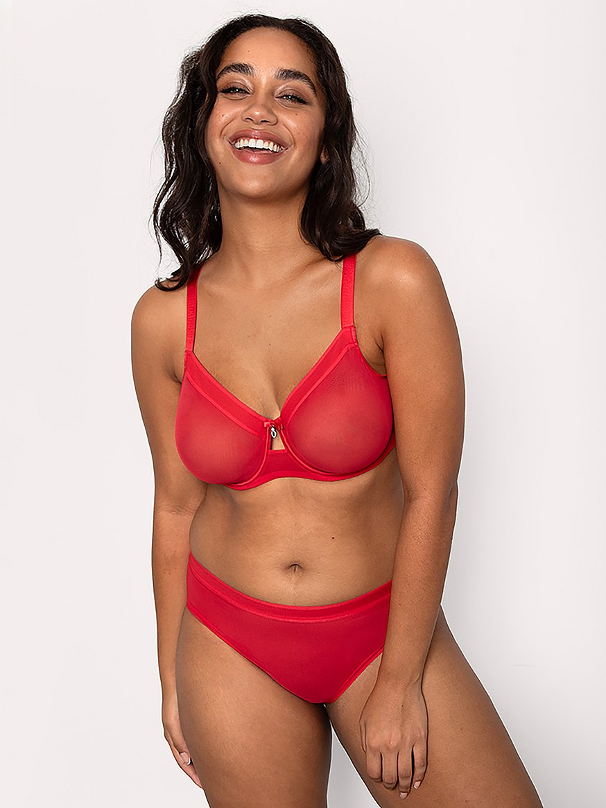 Red Unlined Bras 40C