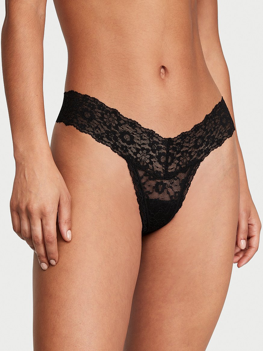 Victoria's Secret Panties The Lacie Thong Underwear Lace Panty Bottom Vs  New Nwt 
