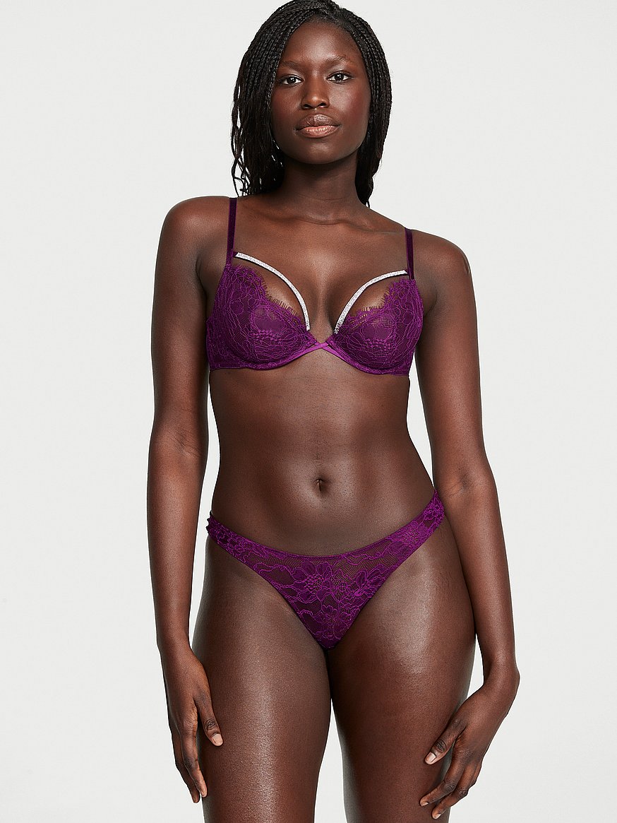 Victoria's Secret Women's 38DD Sexy Tee Unlined Demi Bra Purple