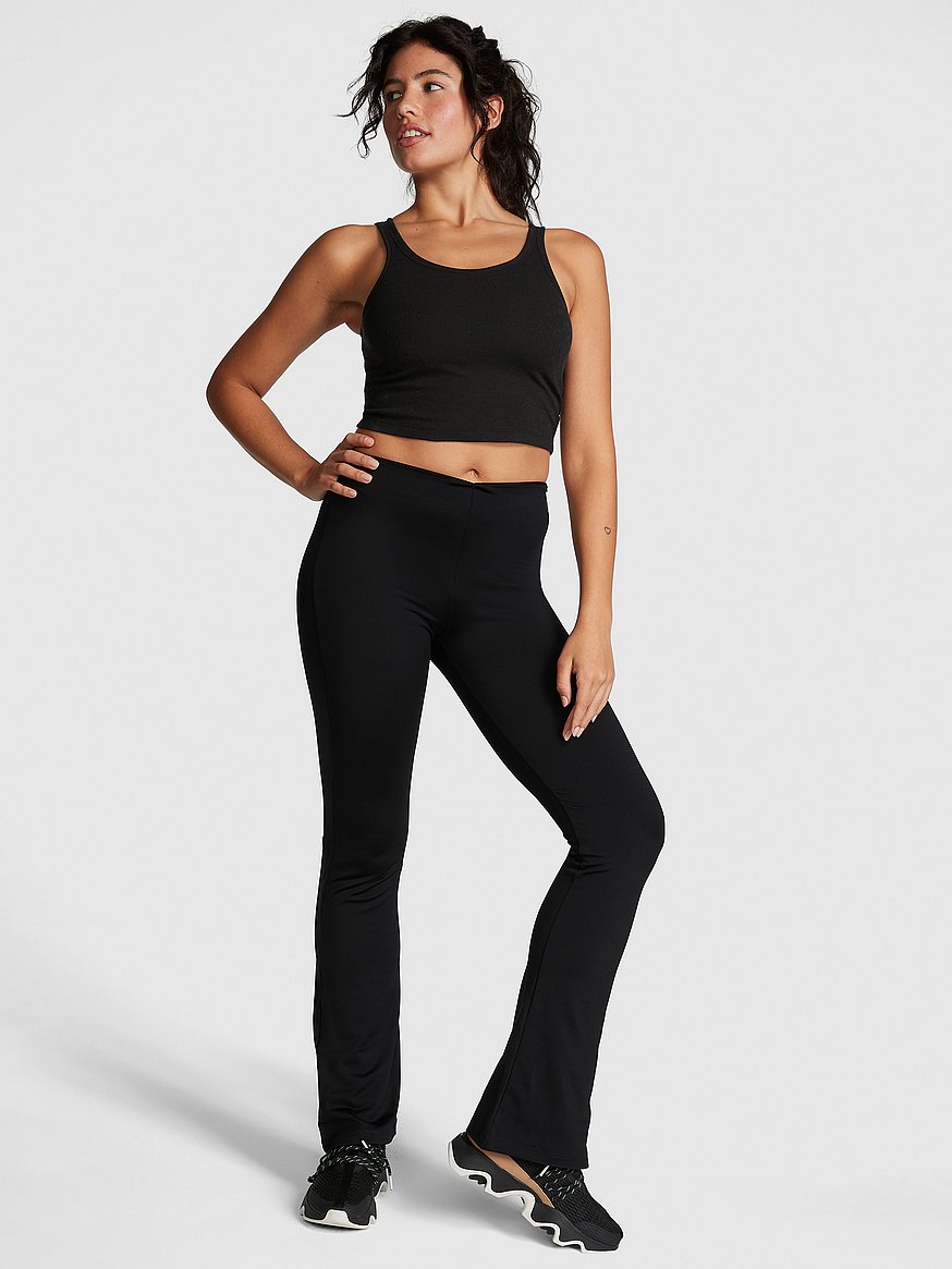 Buy Victoria's Secret PINK Midnight Navy Blue Cotton Foldover Flare Legging  from Next Luxembourg