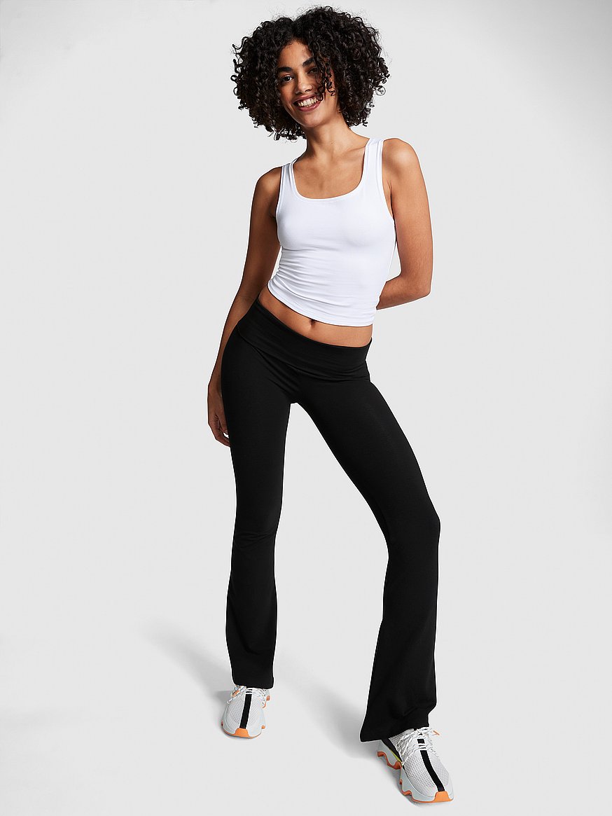 Victoria's Secret PINK on Instagram: Yes, the rumors are true: Cotton  Foldover Flare Leggings are back (with bling). Shop now before they sell  out again. Plus, enjoy 40% off everything at PINK