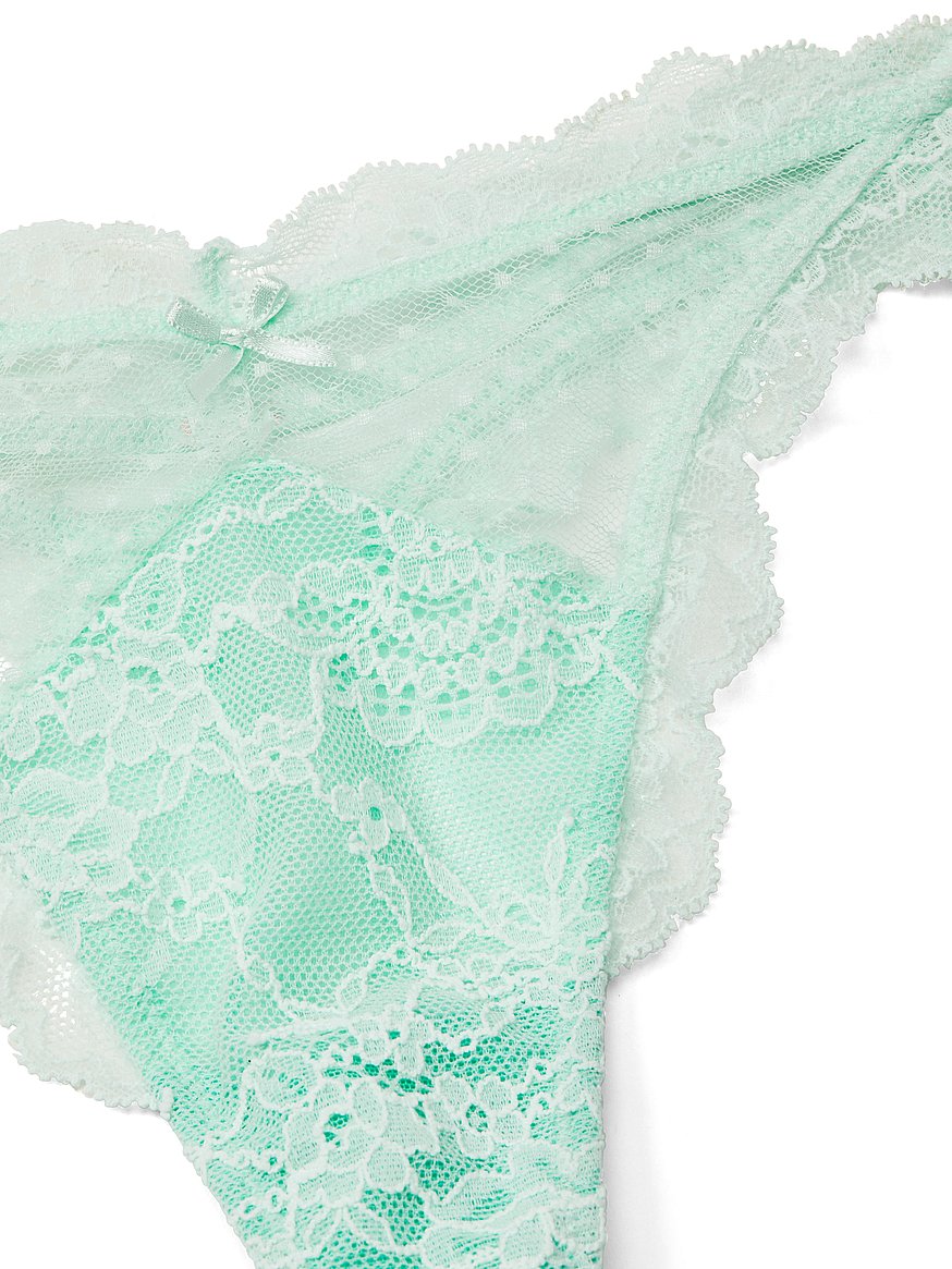 Lime Lace High Rise Thong Bodysuit