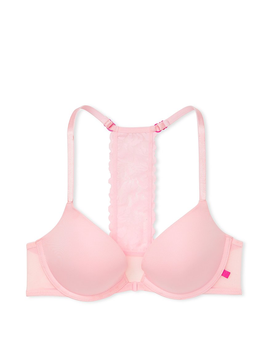 Victoria's Secret Racerback Bra Front Closure Underwire Unlined Size 34C  Pink