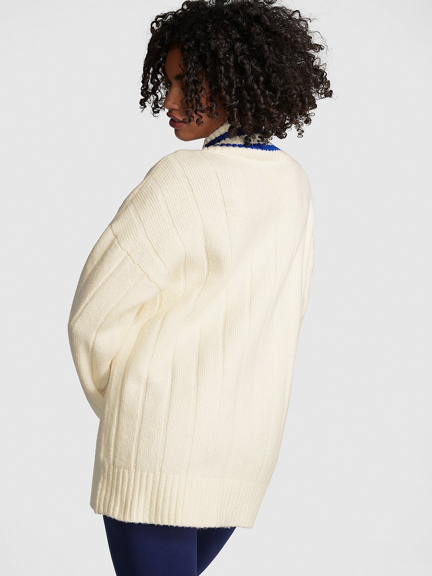 Buy Varsity Knit Cardigan - Order Sweaters online 1124193500 - PINK US