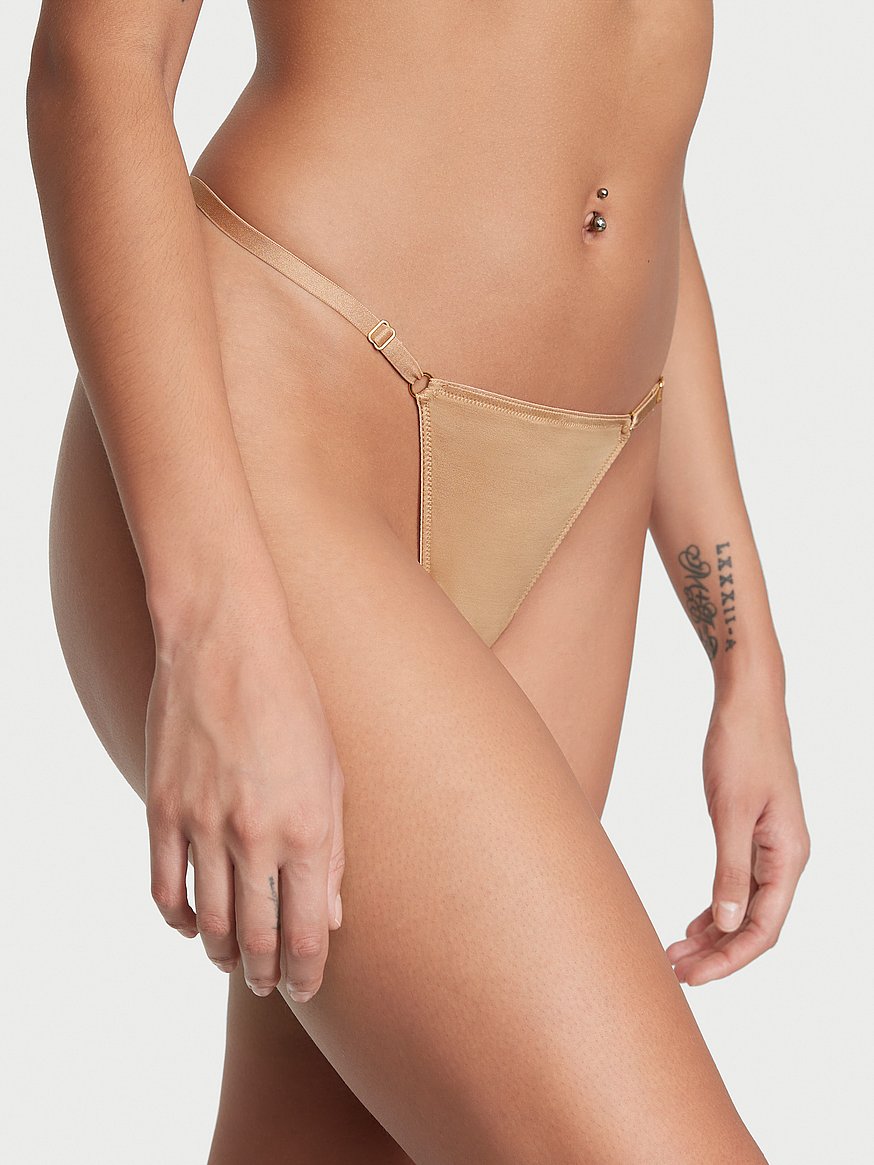 Victoria's Secret Very Sexy Strappy V-String Panty (S, Nude