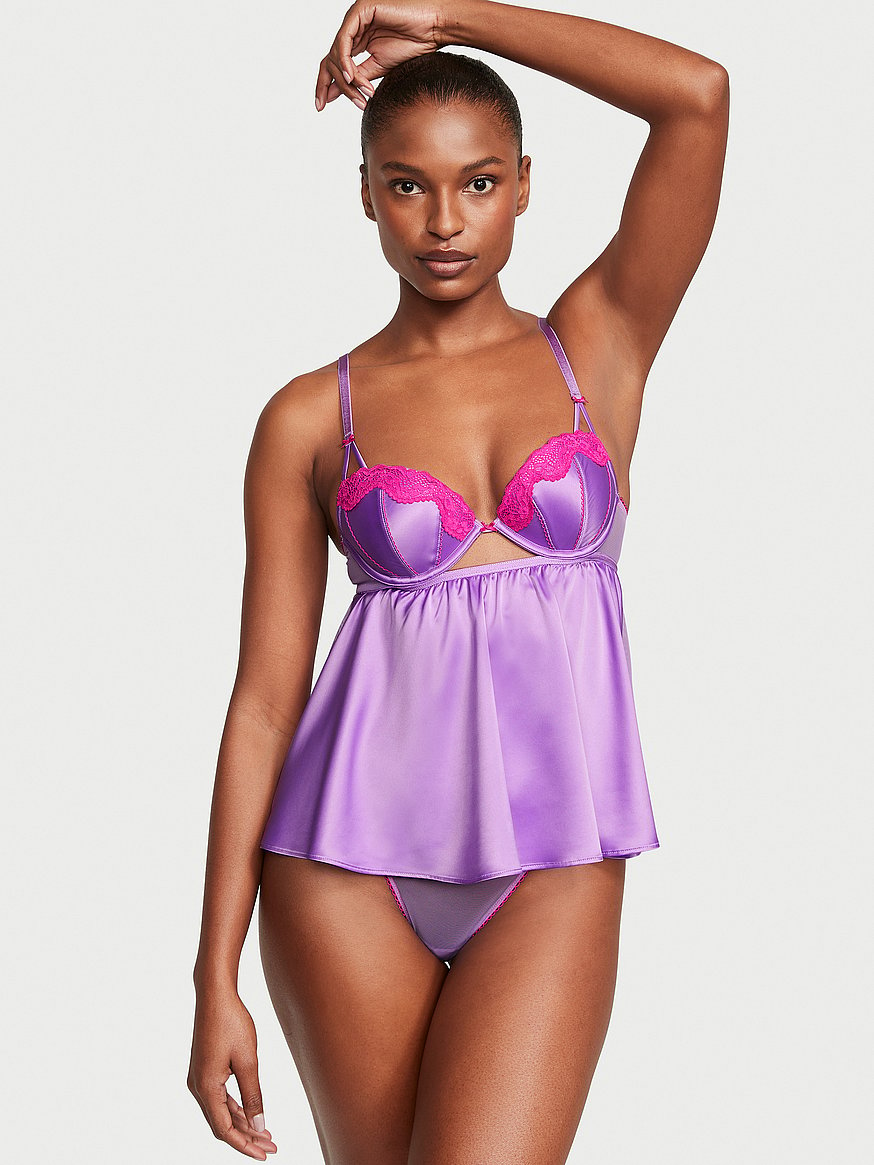Sale Pink Sexy Satin & Lace Cami Set with French Knickers – Just For You  Boutique®