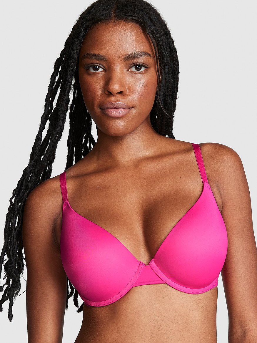Victoria's Secret Pink Wear Everywhere Smooth Push Up Bra Color Pink Size  38D New at  Women's Clothing store