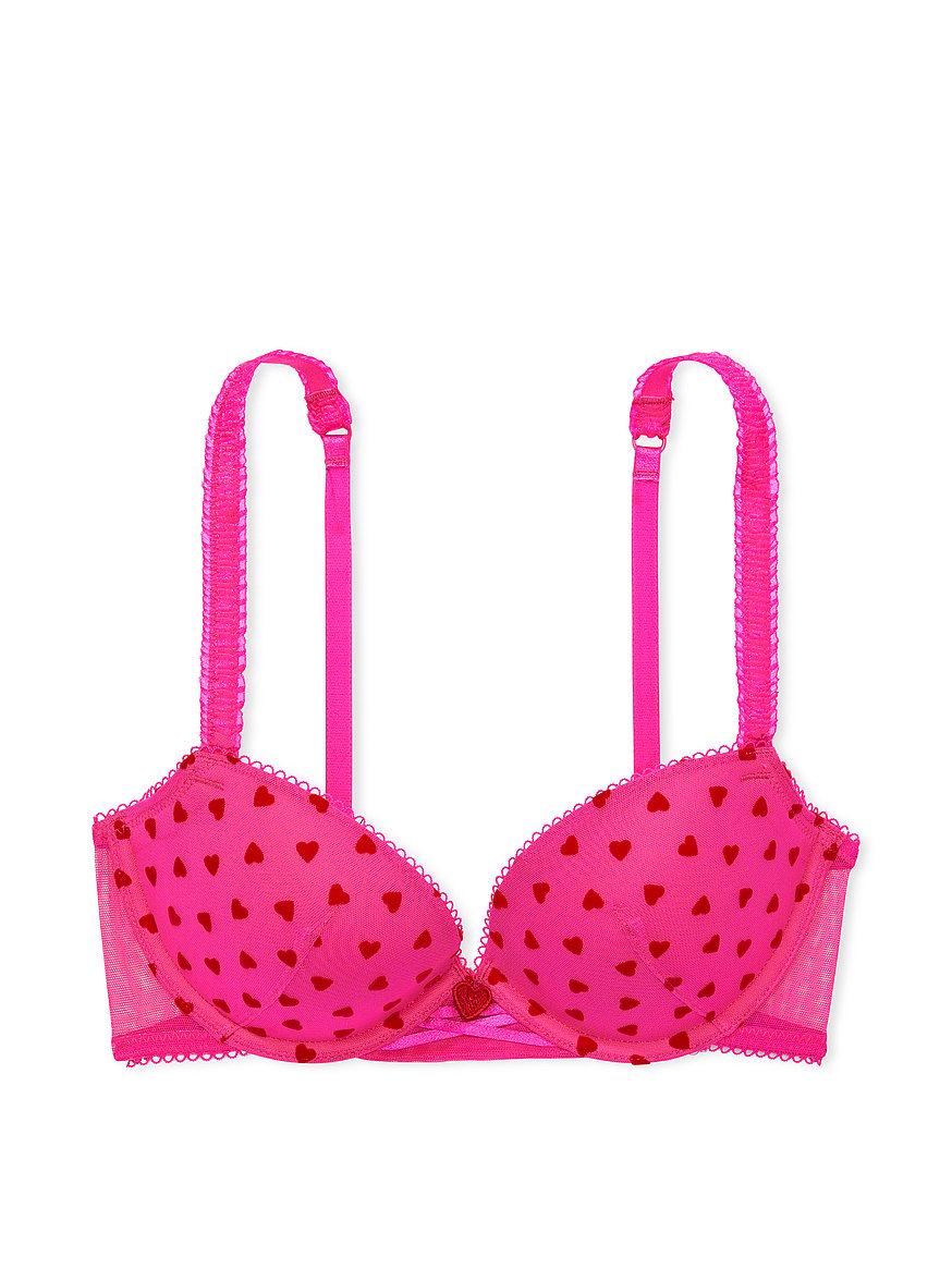 NEW LOOK PINK SPOTTED FULL CUP BRA SIZE 34D