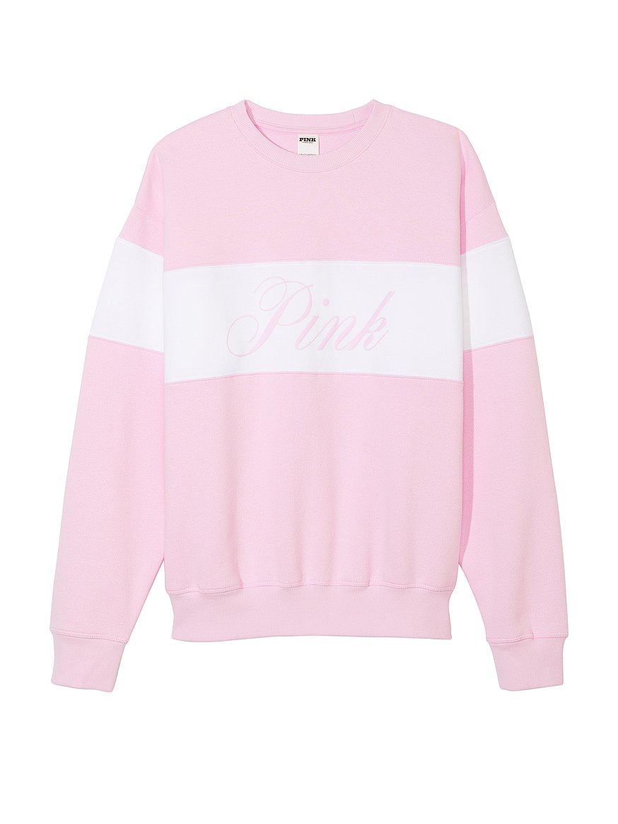 Victoria's Secret Pink Oversize Varsity Crew Sweatshirt Color Ravishing  Ruby Tie Dye Size Medium New at  Women's Clothing store