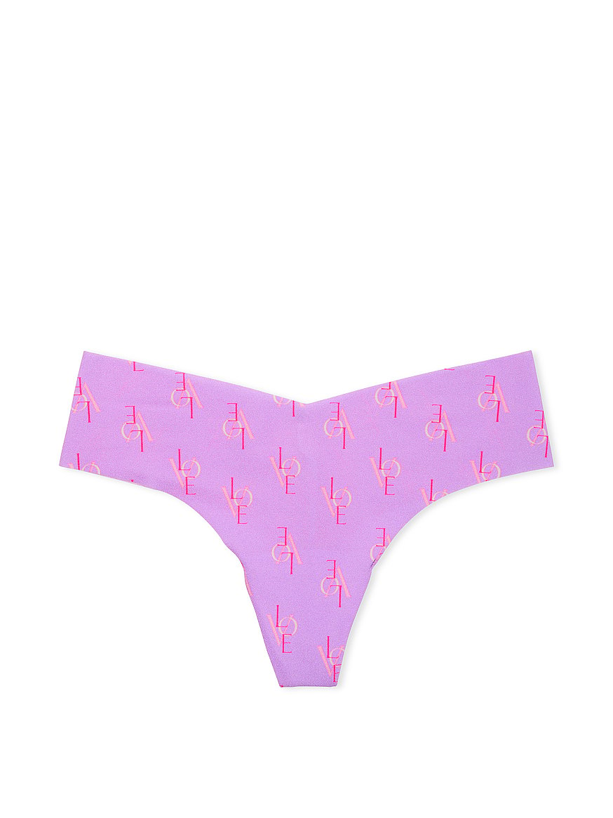Victoria's Secret Pink No Show Seamless Scallop Thong Panty S