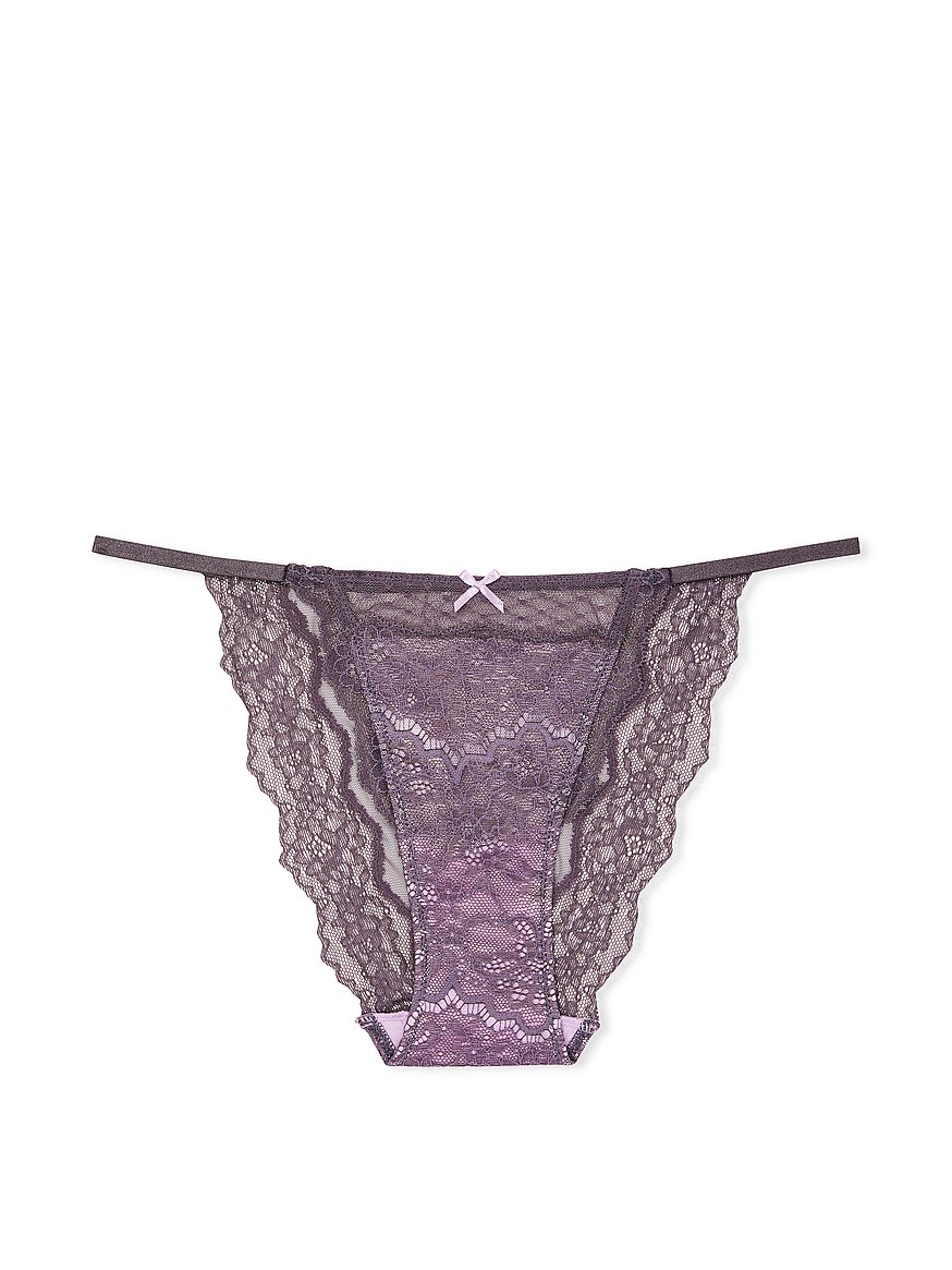 Victoria's Secret Purple Lace Mesh Underwear