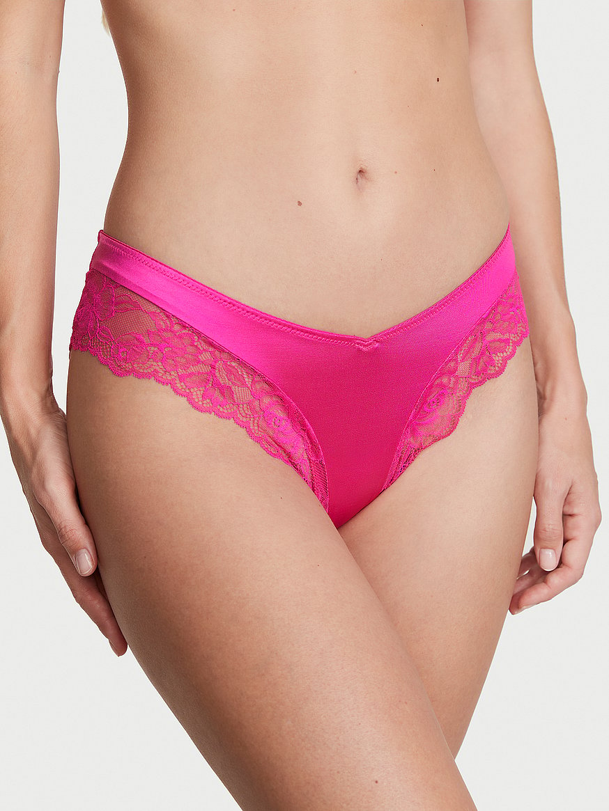 Buy Victoria's Secret Black Lace Trim Cheeky Knickers from Next Luxembourg